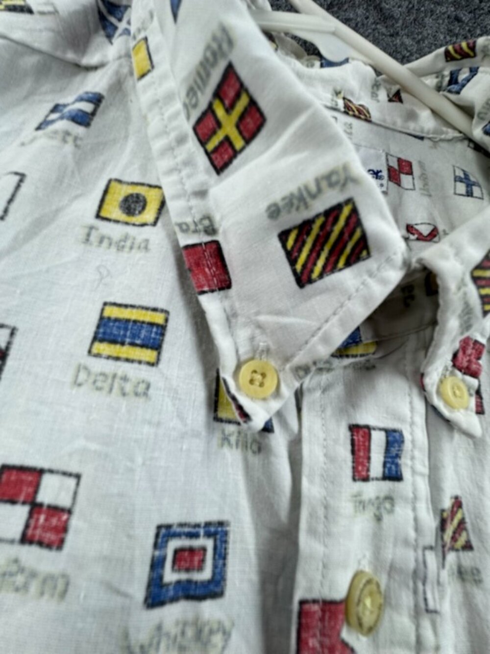 Reyn Spooner Nautical Flags Countries Pullover 2XL Button-Down Short Sleeve Men - Picture 5 of 16